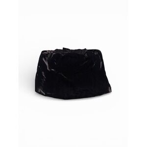 Wayf  Black Velvet Bow Top Smocked Back Zipper Size Med. NWOT Elegant‎ Feminine